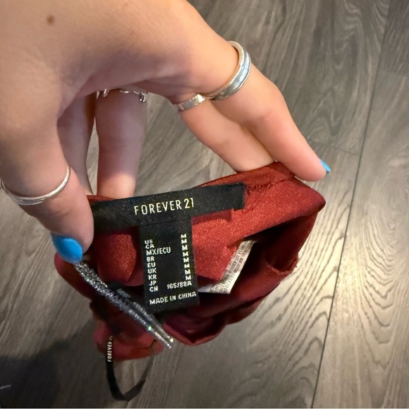 Forever 21 Burgundy Swimsuit with Chain Detail - Picture 3 of 3